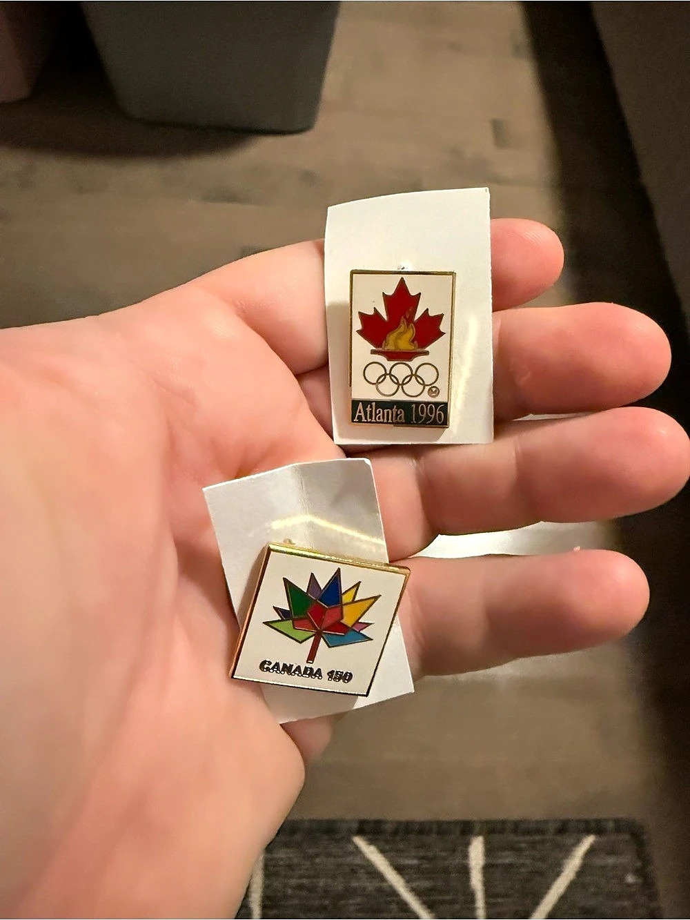 Vintage Olympic Atlanta 1996 pin and Canada 1988 Pin set